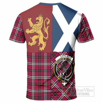 Little Crest Tartan T-Shirt with Lion Rampant Saltire Style