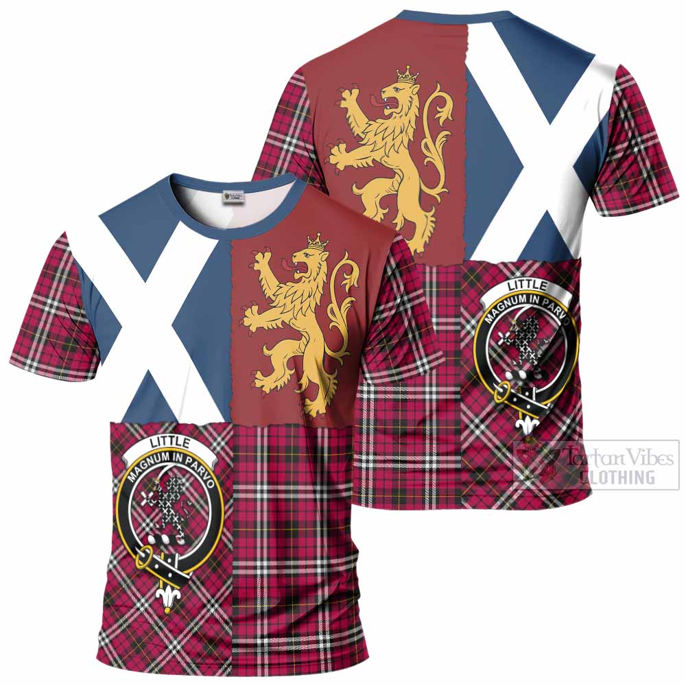 Little Crest Tartan T-Shirt with Lion Rampant Saltire Style