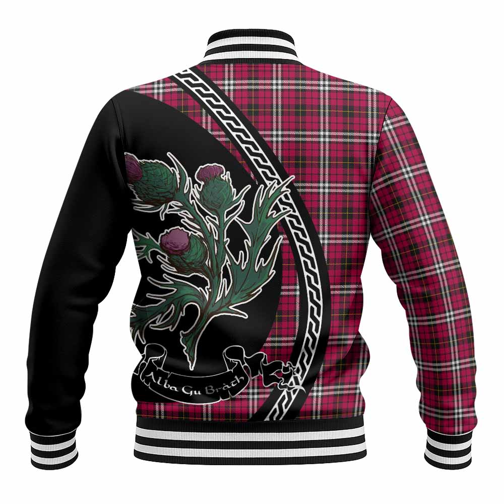 Little Family Crest Tartan Baseball Jacket Alba Thistle Inspired - Tartan Vibes Clothing