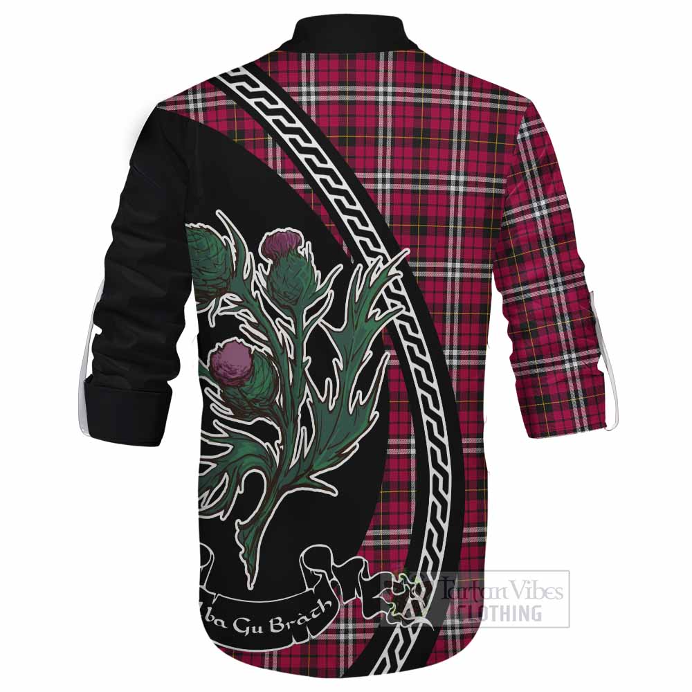 Little Family Crest Tartan Ghillie Shirt Alba Thistle Inspired - Tartan Vibes Clothing