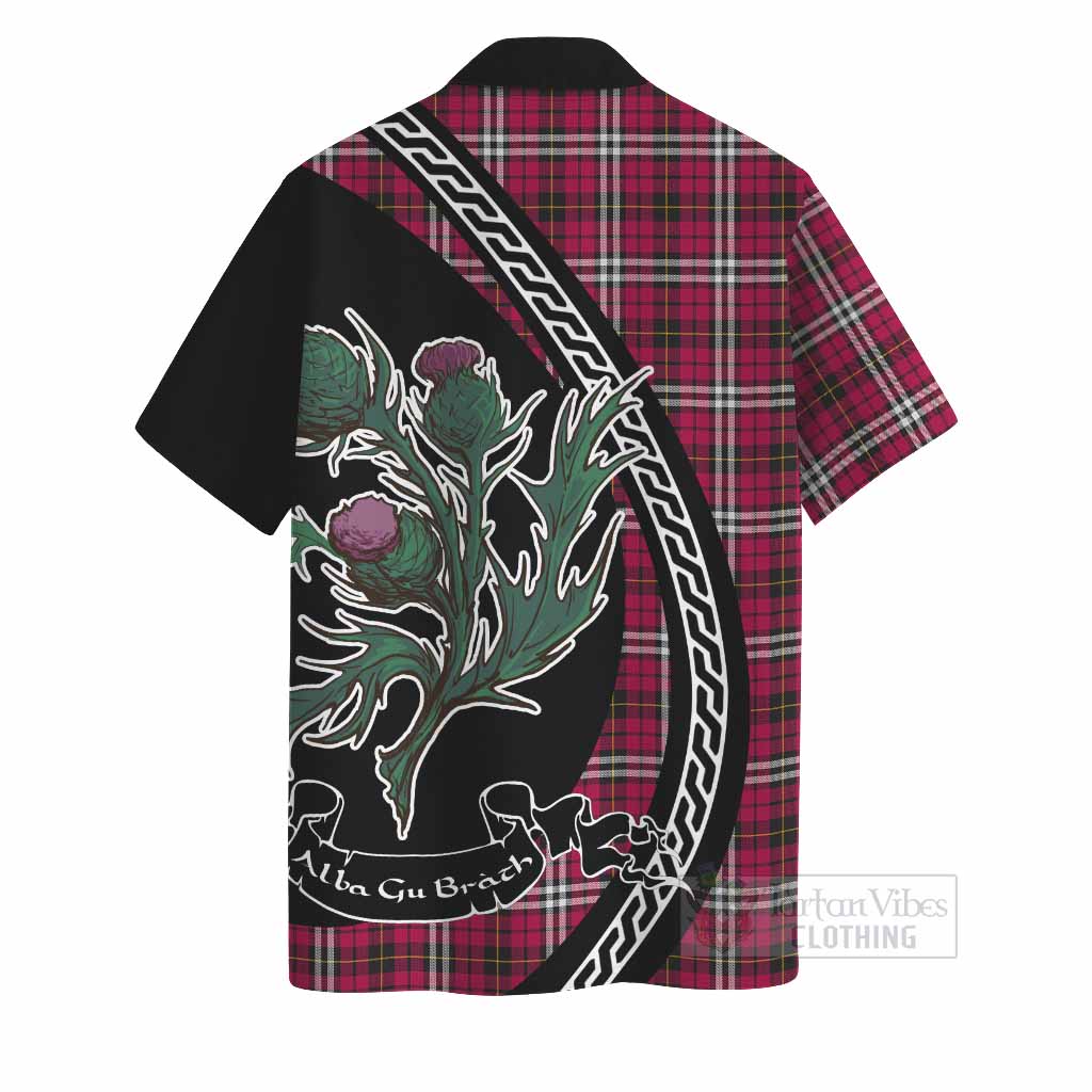 Little Family Crest Tartan Hawaiian Shirt Alba Thistle Inspired - Tartan Vibes Clothing
