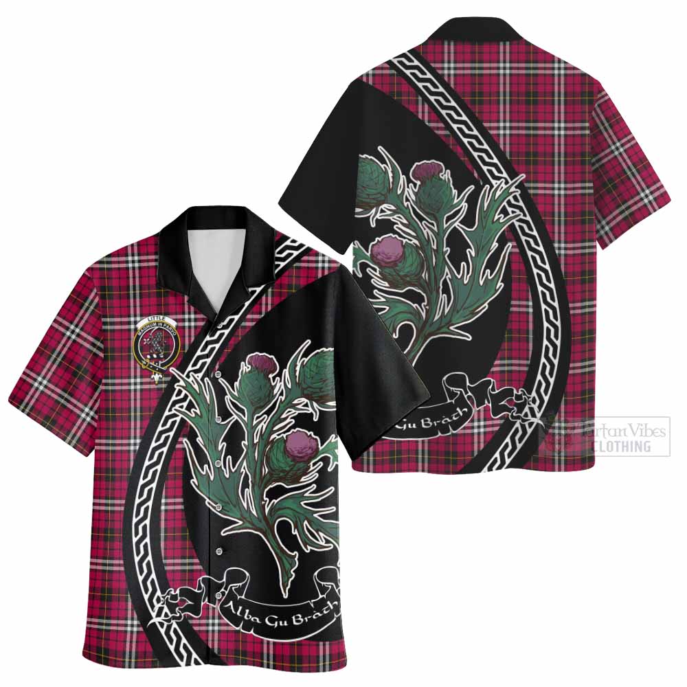 Little Family Crest Tartan Hawaiian Shirt Alba Thistle Inspired - Tartan Vibes Clothing