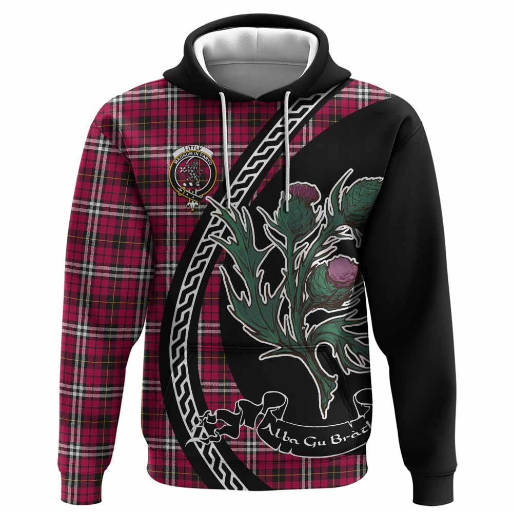 Little Family Crest Tartan Hoodie Alba Thistle Inspired - Tartan Vibes Clothing