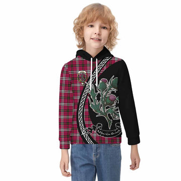 Little Family Crest Tartan Kid Hoodie Alba Thistle Inspired - Tartan Vibes Clothing