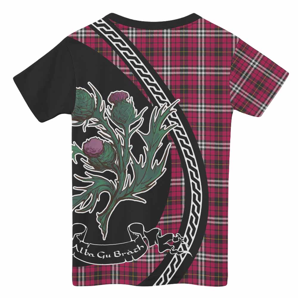 Little Family Crest Tartan Kid T-shirt Alba Thistle Inspired - Tartan Vibes Clothing