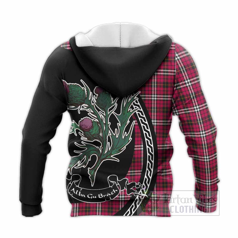 Little Family Crest Tartan Knitted Hoodie Alba Thistle Inspired - Tartan Vibes Clothing