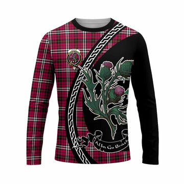 Little Family Crest Tartan Long Sleeve T-Shirt Alba Thistle Inspired - Tartan Vibes Clothing