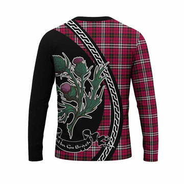 Little Family Crest Tartan Long Sleeve T-Shirt Alba Thistle Inspired - Tartan Vibes Clothing