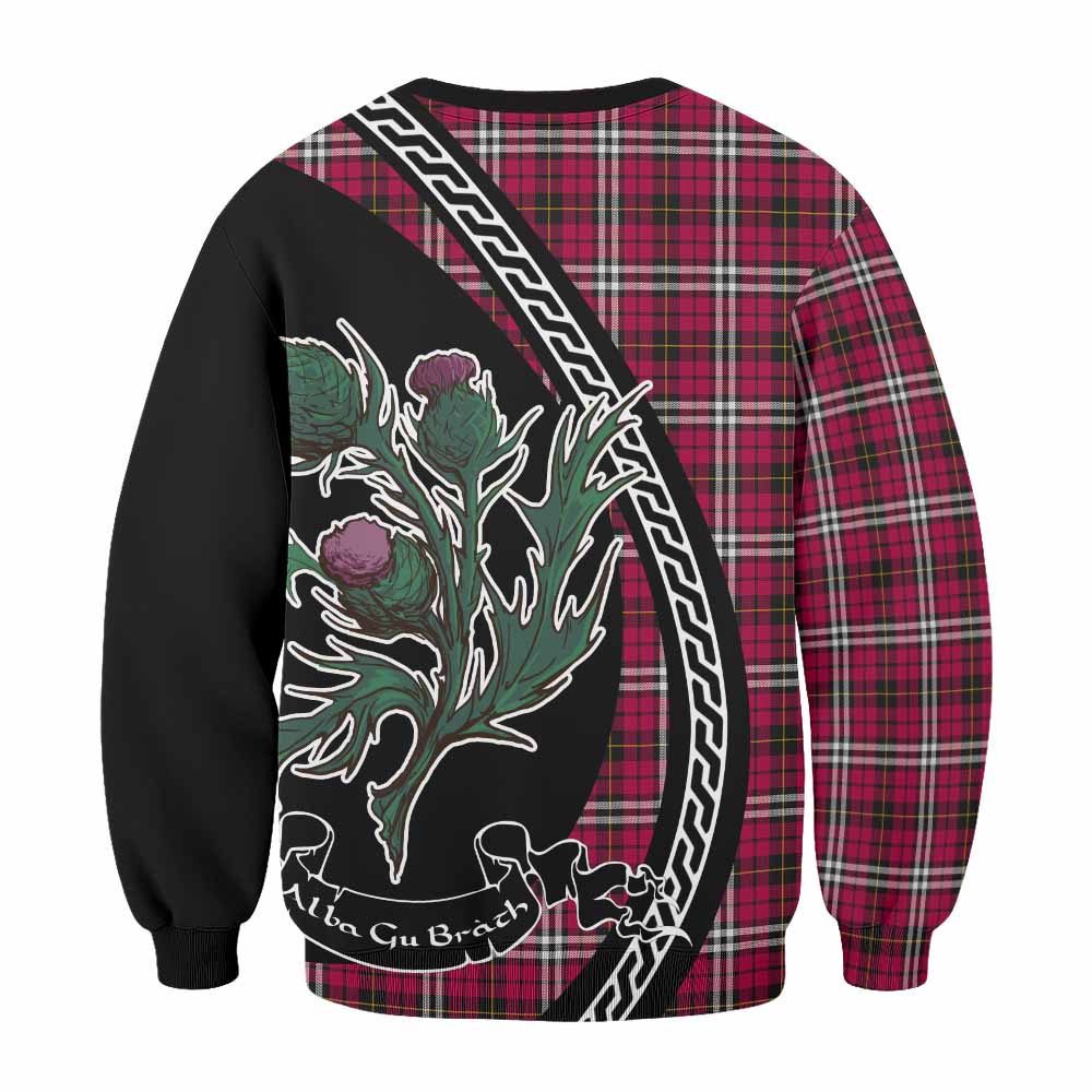 Little Family Crest Tartan Sweatshirt Alba Thistle Inspired - Tartan Vibes Clothing