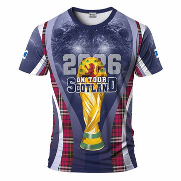 Little Scotland Football Tartan T-Shirt Scotland On Tour Trophy Style