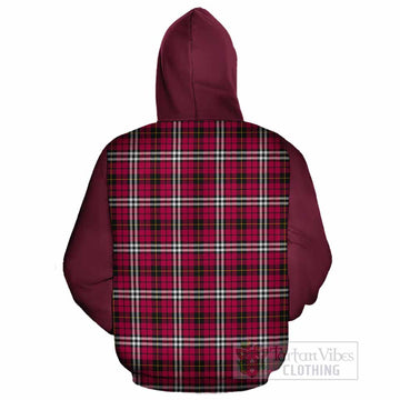 Little Tartan Accent Cotton Hoodie with Family Crest