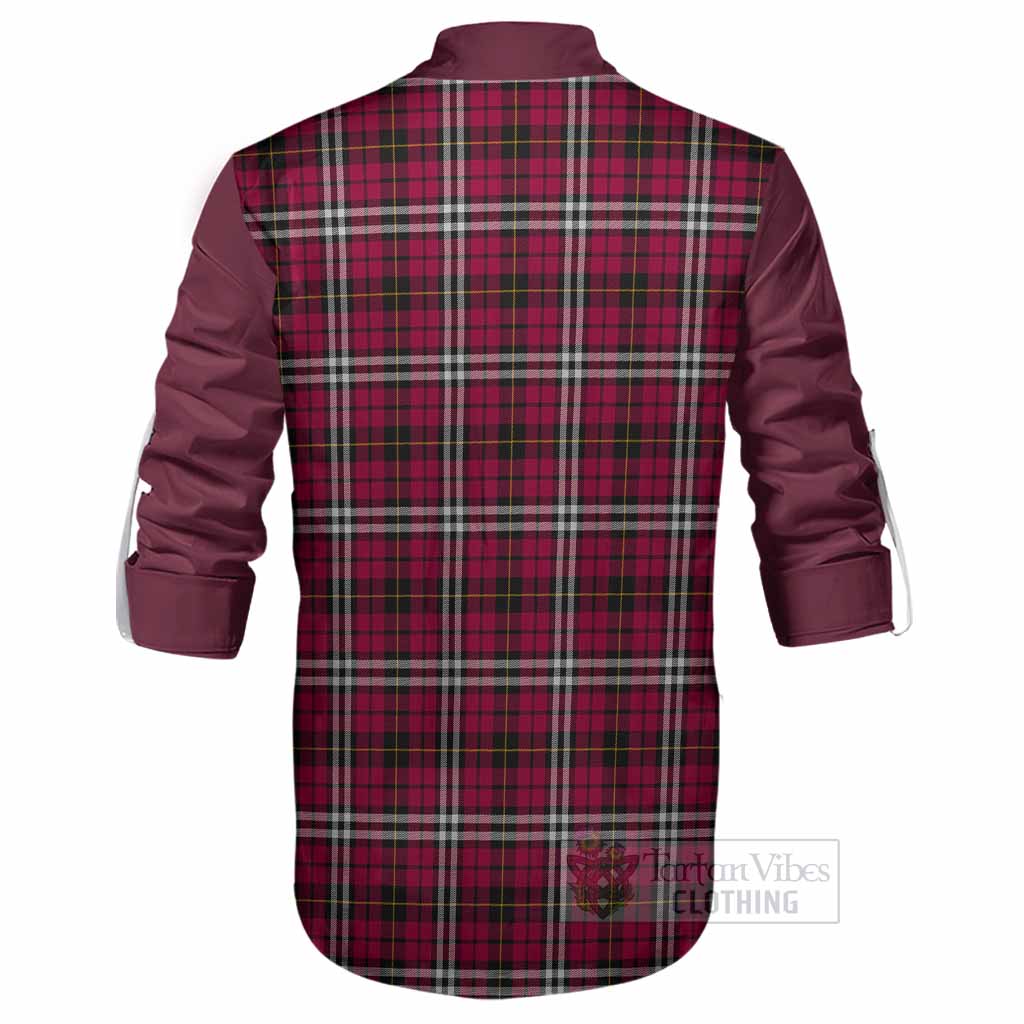 Little Tartan Accent Ghillie Shirt with Family Crest
