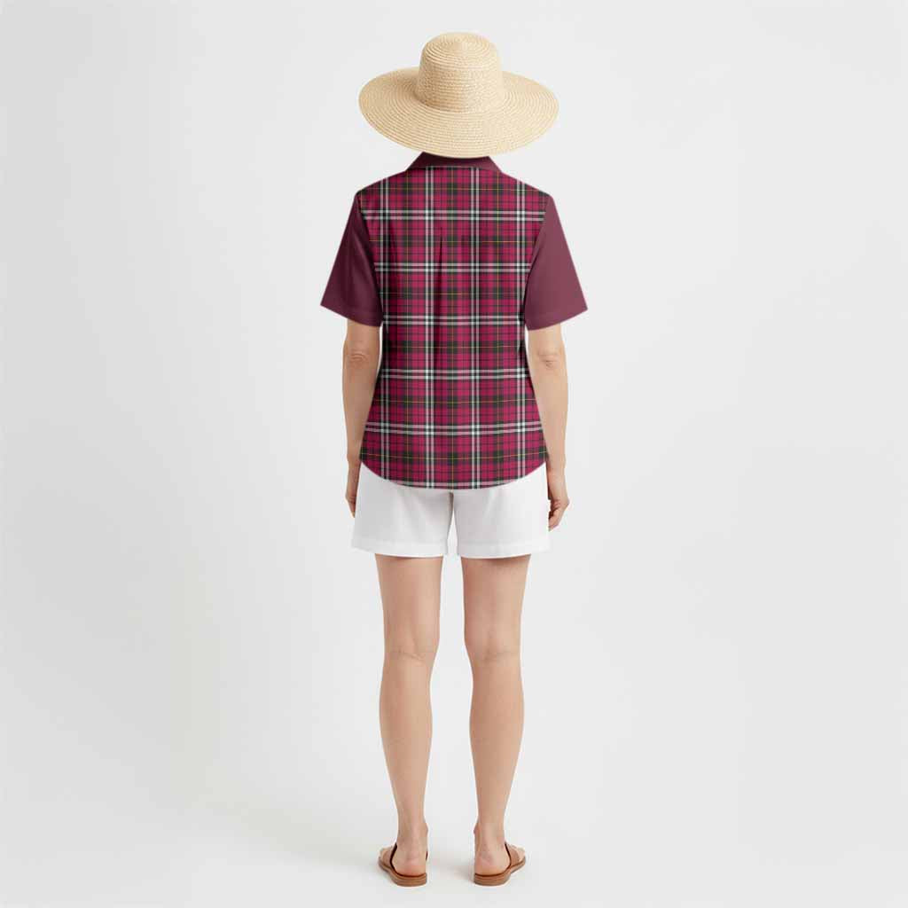 Little Tartan Accent Hawaiian Shirt with Family Crest