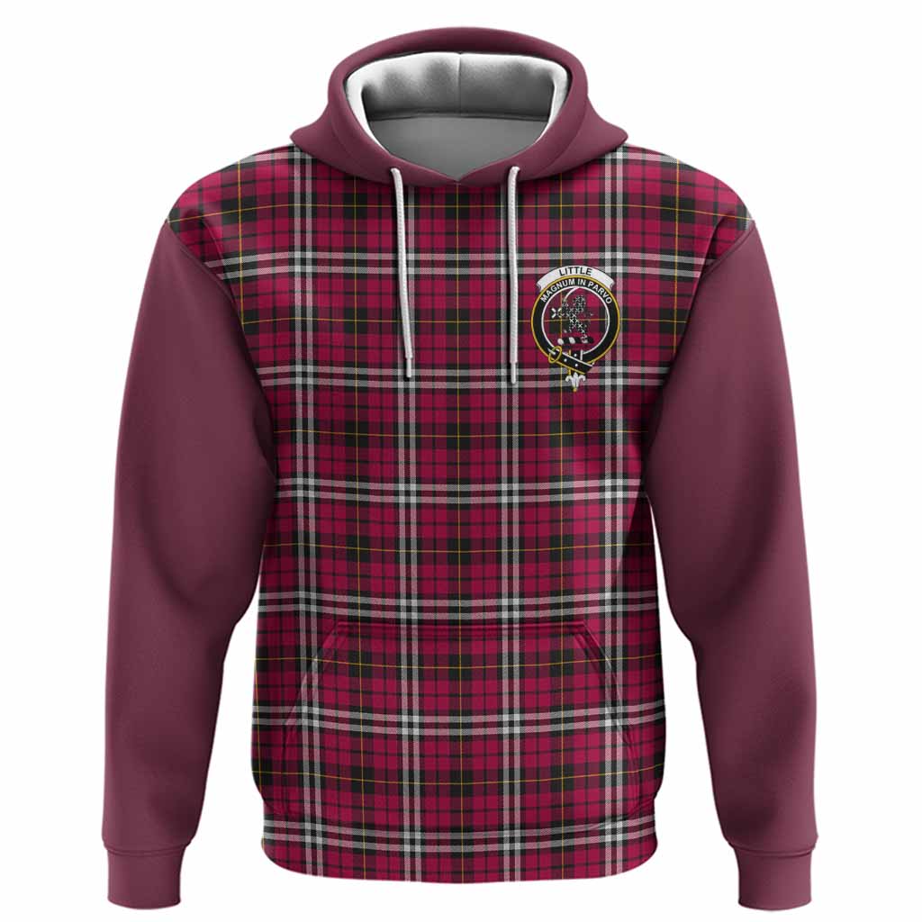 Little Tartan Accent Hoodie with Family Crest