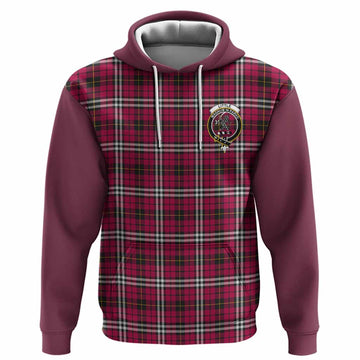 Little Tartan Accent Hoodie with Family Crest