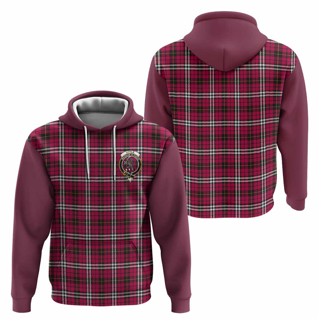 Little Tartan Accent Hoodie with Family Crest