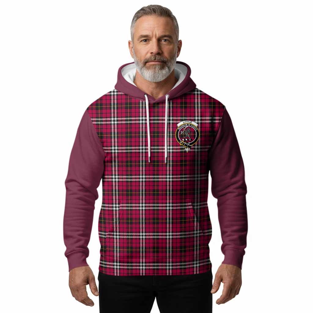 Little Tartan Accent Hoodie with Family Crest