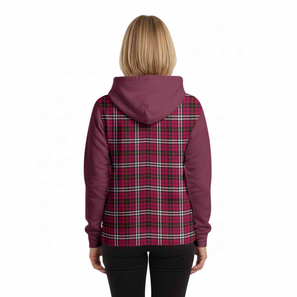 Little Tartan Accent Hoodie with Family Crest