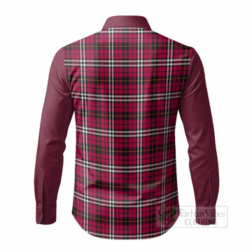 Little Tartan Accent Long Sleeve Button Shirts with Family Crest