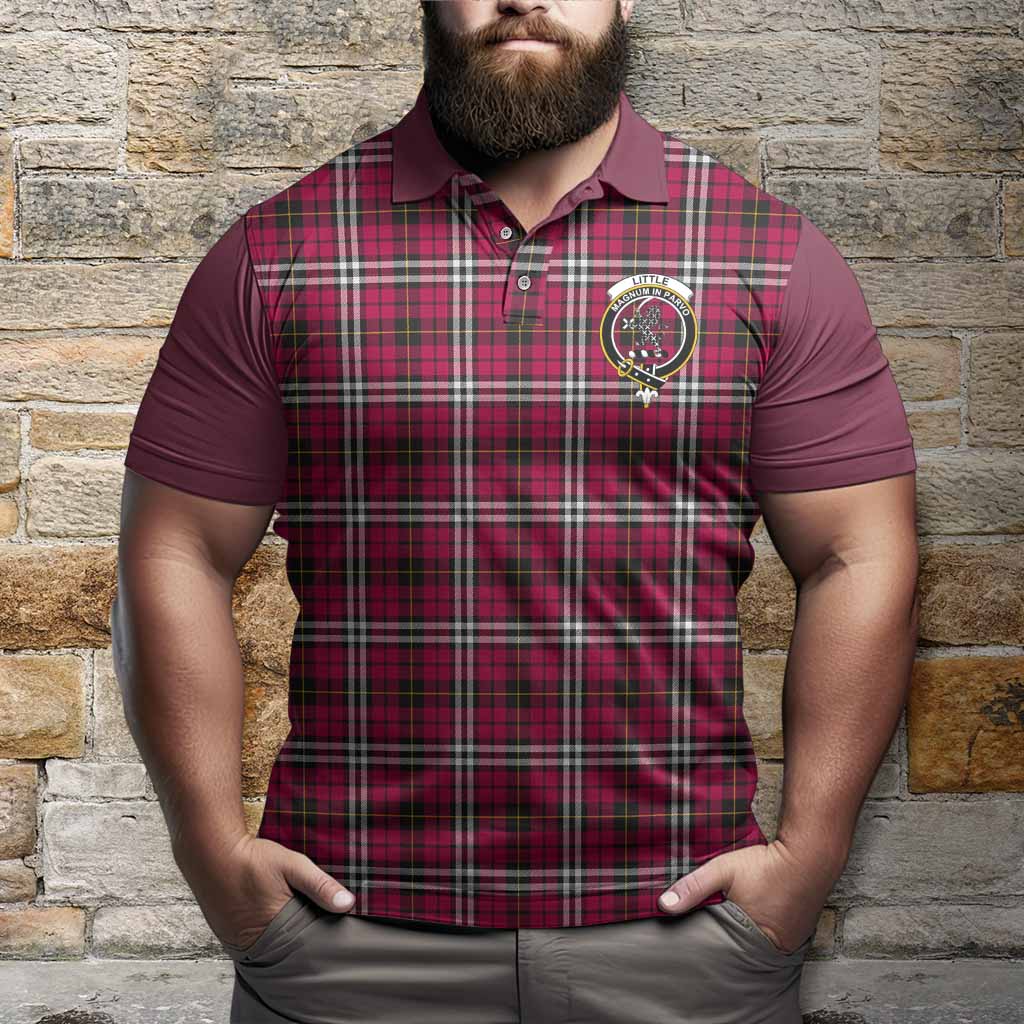 Little Tartan Accent Polo Shirt with Family Crest