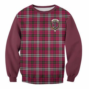 Little Tartan Accent Sweatshirt with Family Crest