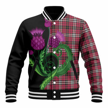 Little Tartan Baseball Jacket Traditional Scottish Thistle