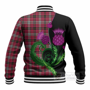 Little Tartan Baseball Jacket Traditional Scottish Thistle