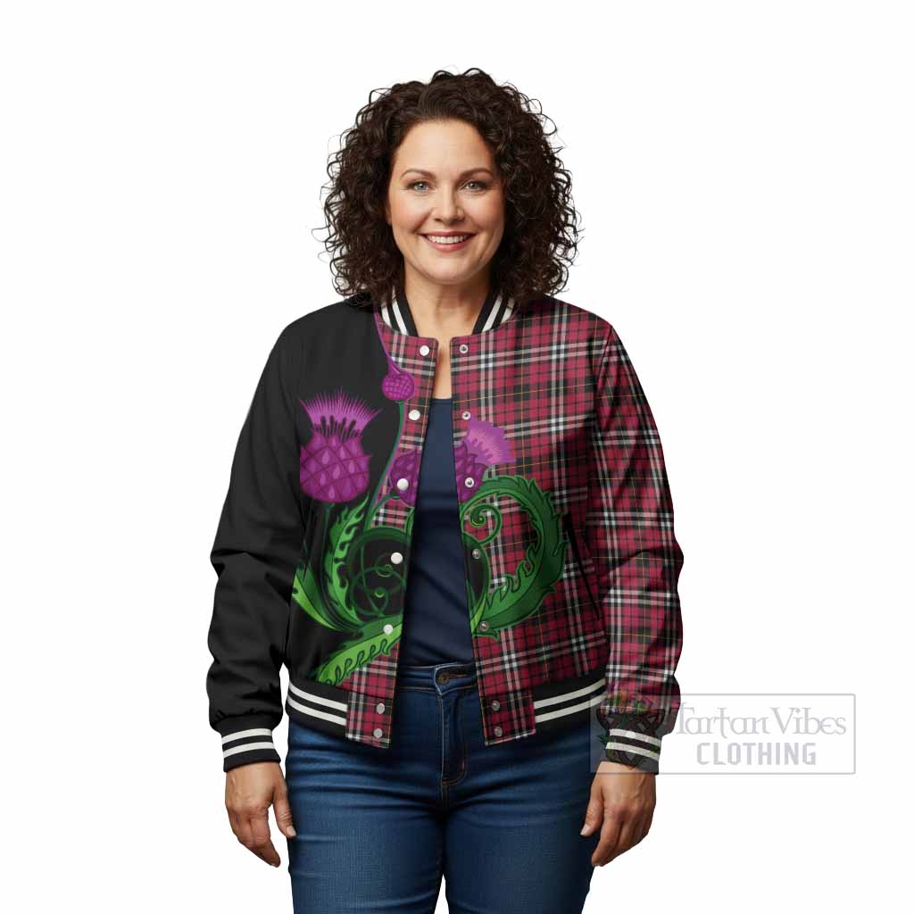 Little Tartan Baseball Jacket Traditional Scottish Thistle