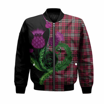 Little Tartan Bomber Jacket Traditional Scottish Thistle