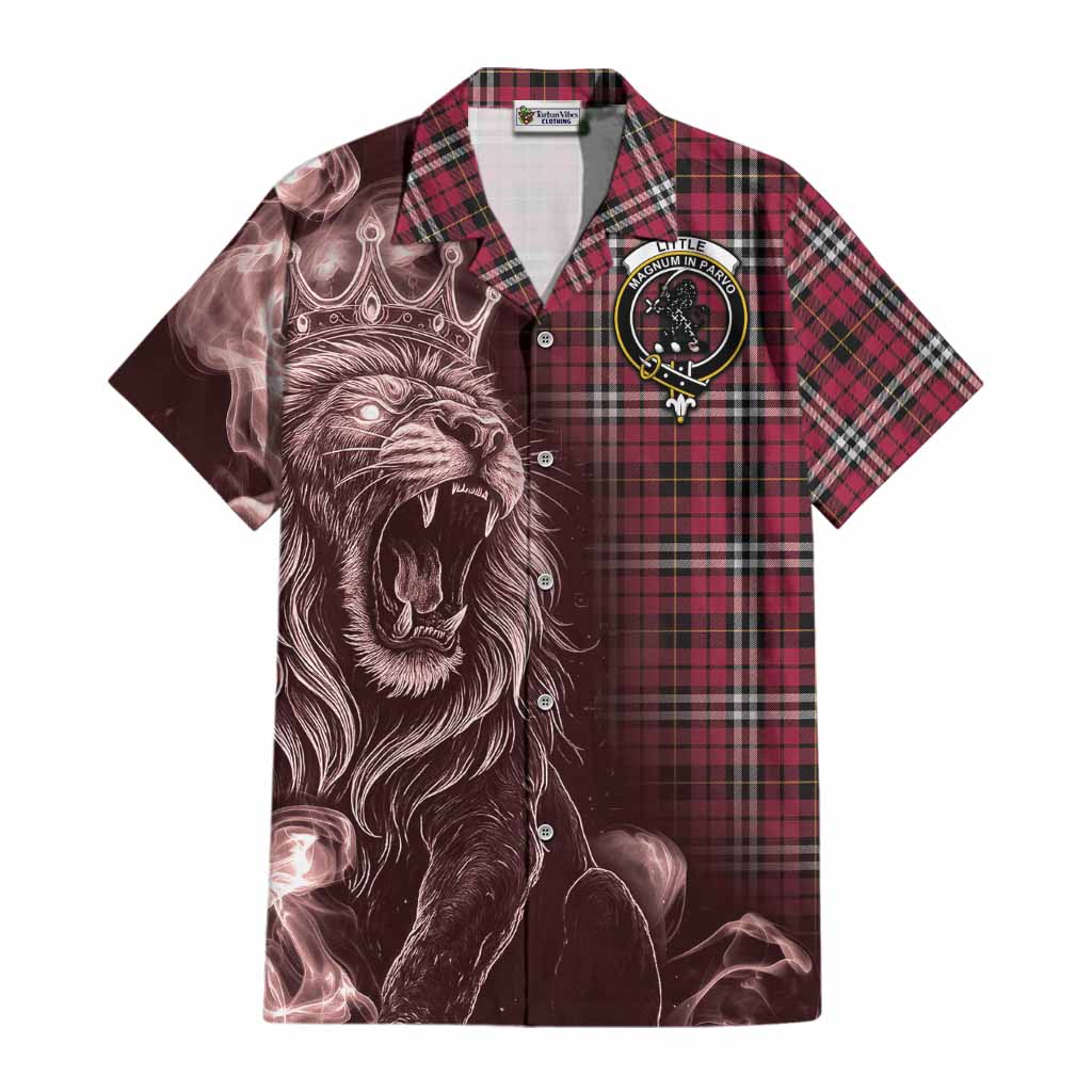 Little Tartan Cotton Hawaiian Shirt Roaring Lion Heritage