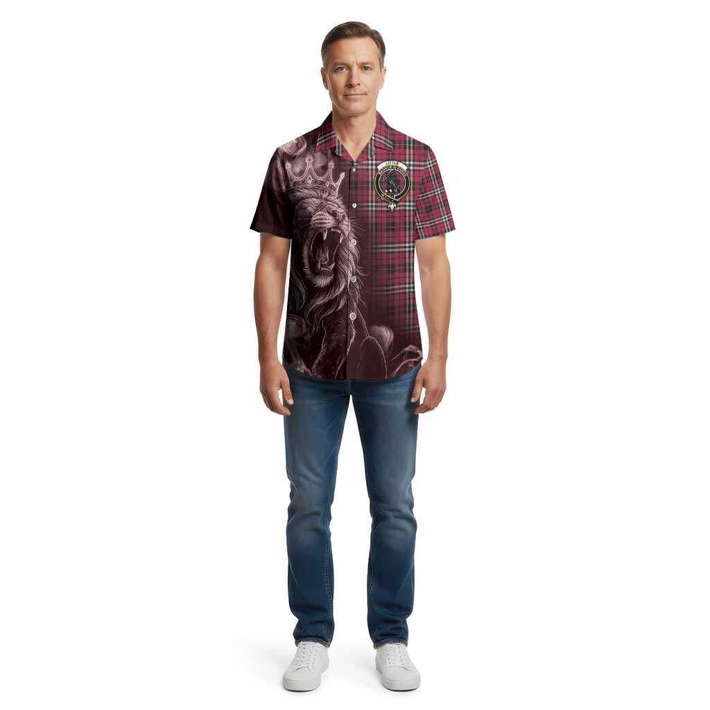 Little Tartan Cotton Hawaiian Shirt Roaring Lion Heritage