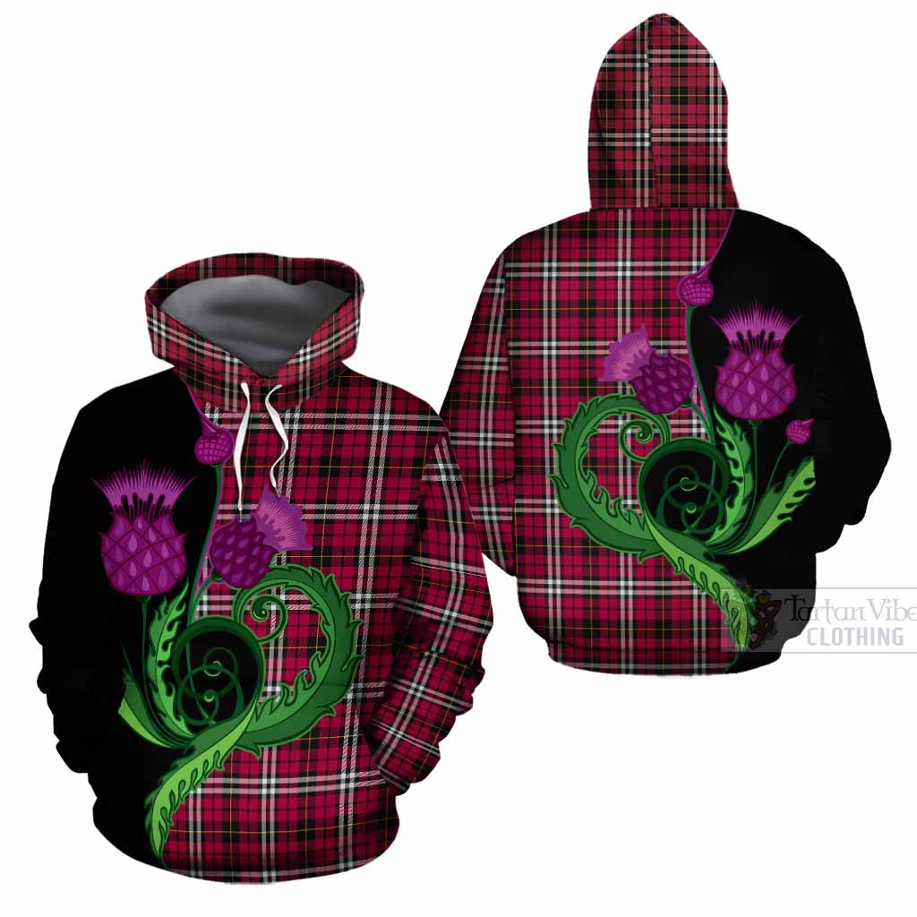 Little Tartan Cotton Hoodie Traditional Scottish Thistle