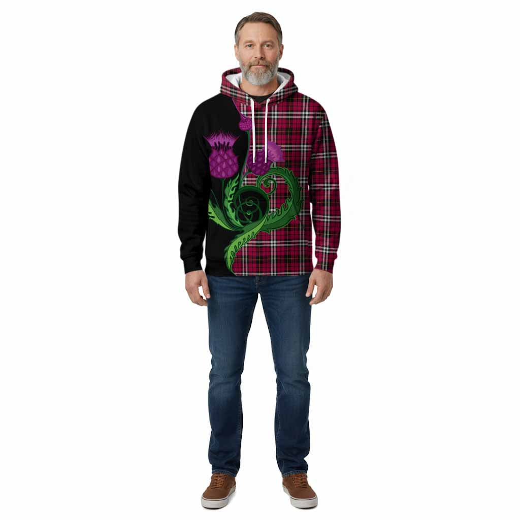 Little Tartan Cotton Hoodie Traditional Scottish Thistle