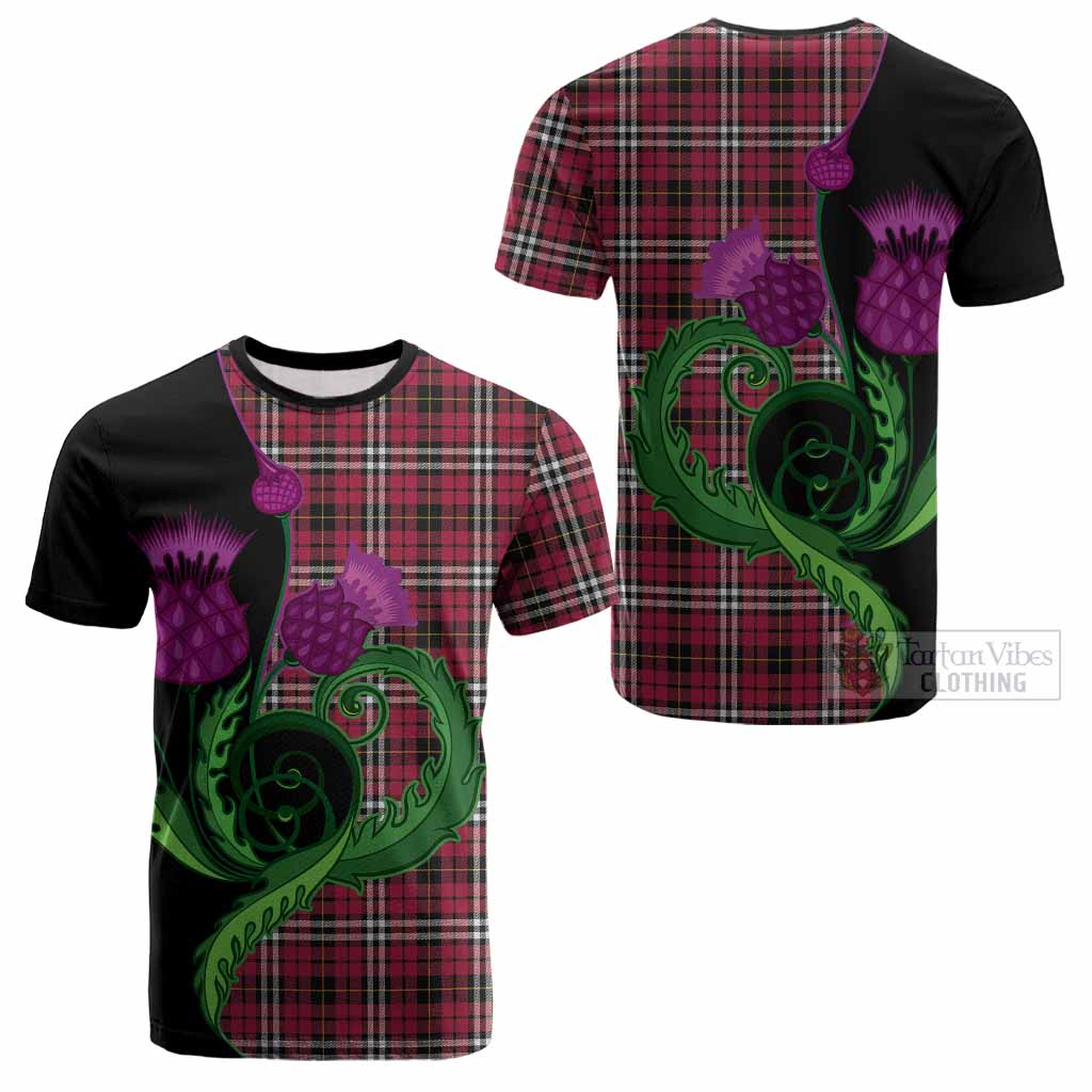Little Tartan Cotton T-shirt Traditional Scottish Thistle