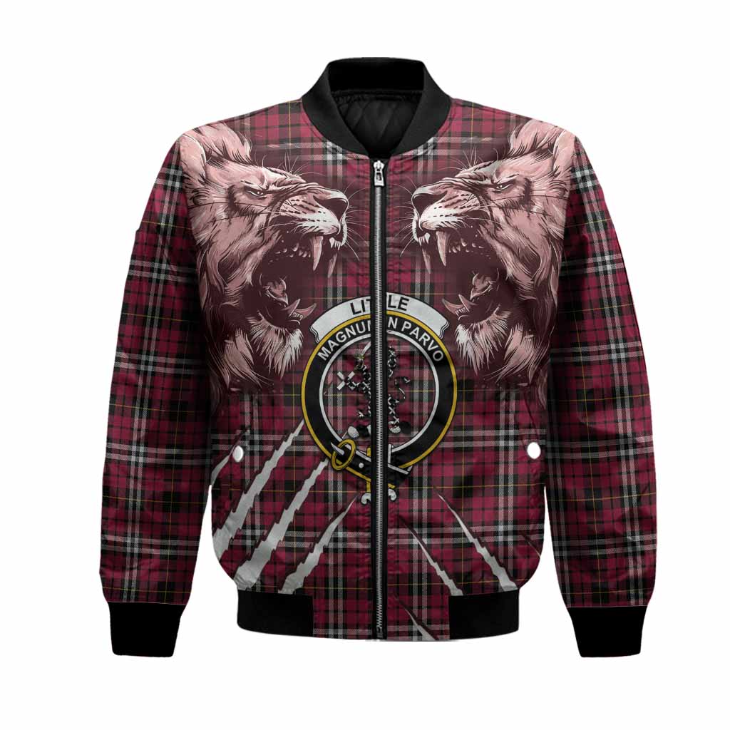 Little Tartan Crest Bomber Jacket Ferocious Lion Style