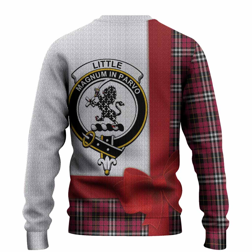 Little Tartan Crest Christmas Christmas Ugly Sweater Highland Cow Bagpipes Coquette Bow Style