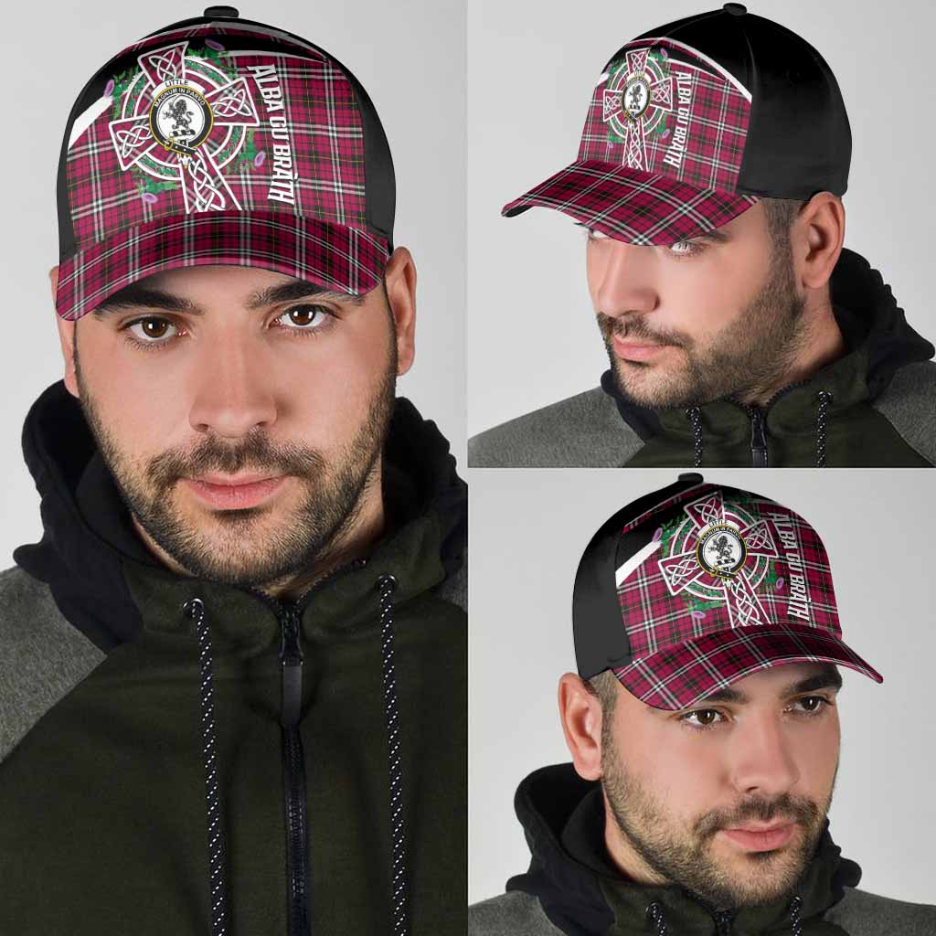 Little Tartan Crest Classic Cap Scottish Thistle Celtic Cross Alba Gu Brath