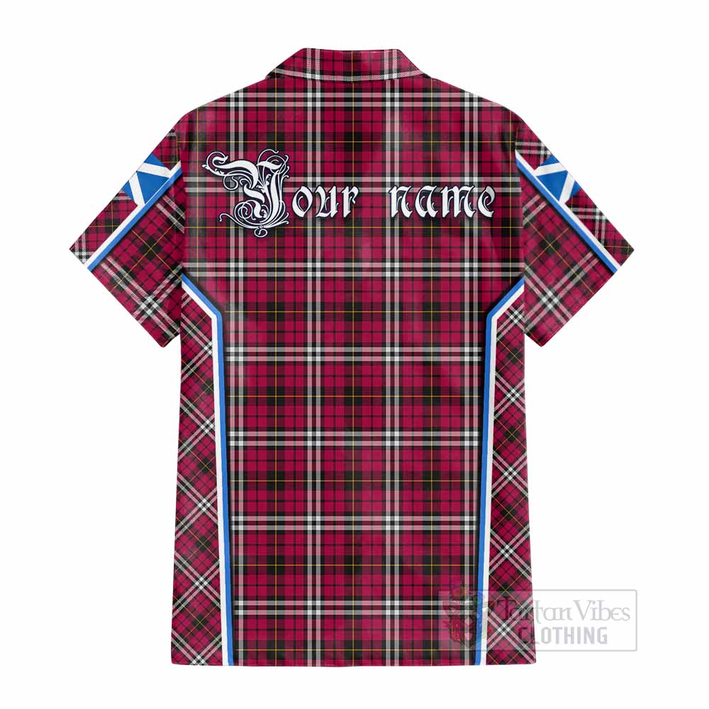 Little Tartan Crest Cotton Hawaiian Shirt Scotland Coat of Arm Flag Style - Tartan Vibes Clothing