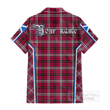 Little Tartan Crest Cotton Hawaiian Shirt Scotland Coat of Arm Flag Style - Tartan Vibes Clothing