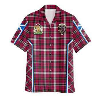 Little Tartan Crest Hawaiian Shirt Scotland Coat of Arm Flag Style