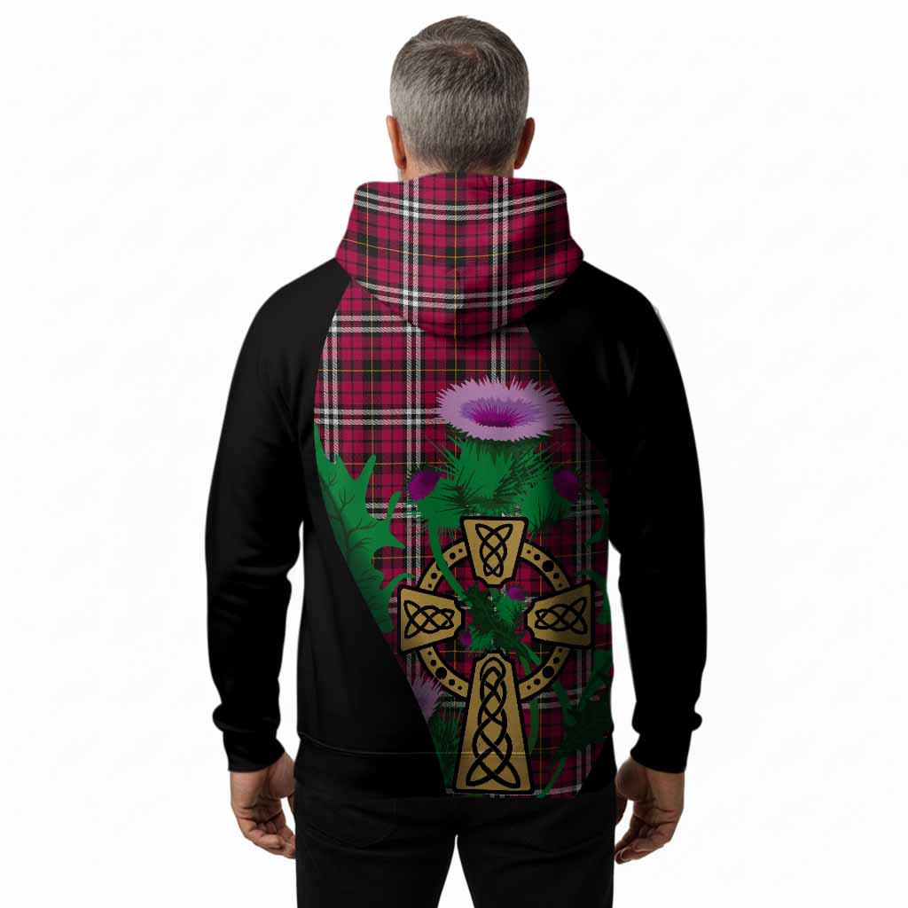 Little Tartan Crest Hoodie Celtic Cross Thistle Flowers
