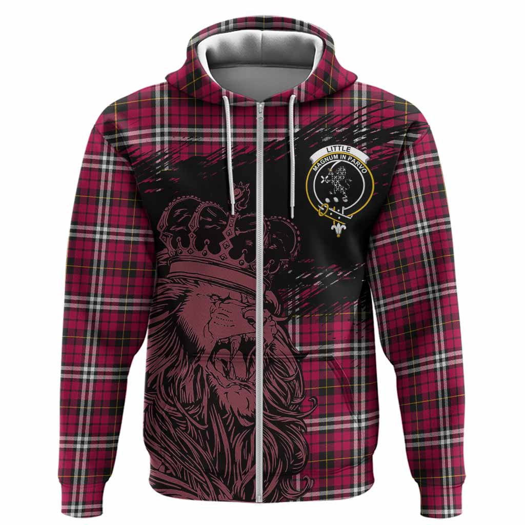 Little Tartan Crest Hoodie Crowned Lion Heritage Style