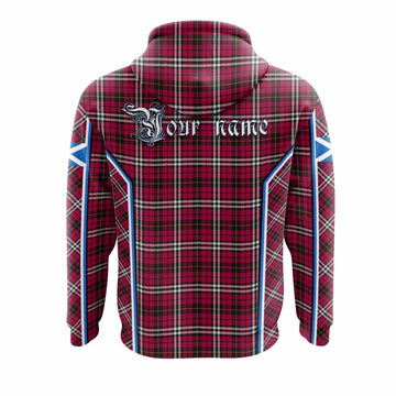 Little Tartan Crest Hoodie Scotland Coat of Arm Flag Style - Tartan Vibes Clothing