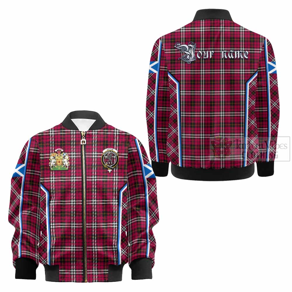 Little Tartan Crest Kid Bomber Jacket Scotland Coat of Arm Flag Style - Tartan Vibes Clothing