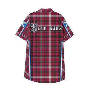 Little Tartan Crest Kid Hawaiian Shirt Scotland Coat of Arm Flag Style - Tartan Vibes Clothing