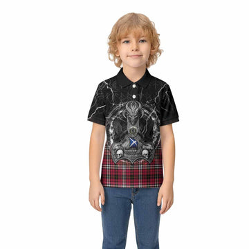 Little Tartan Crest Kid Polo Shirt Celtic Odin's Raven Legacy