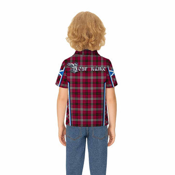 Little Tartan Crest Kid Polo Shirt Scotland Coat of Arm Flag Style - Tartan Vibes Clothing