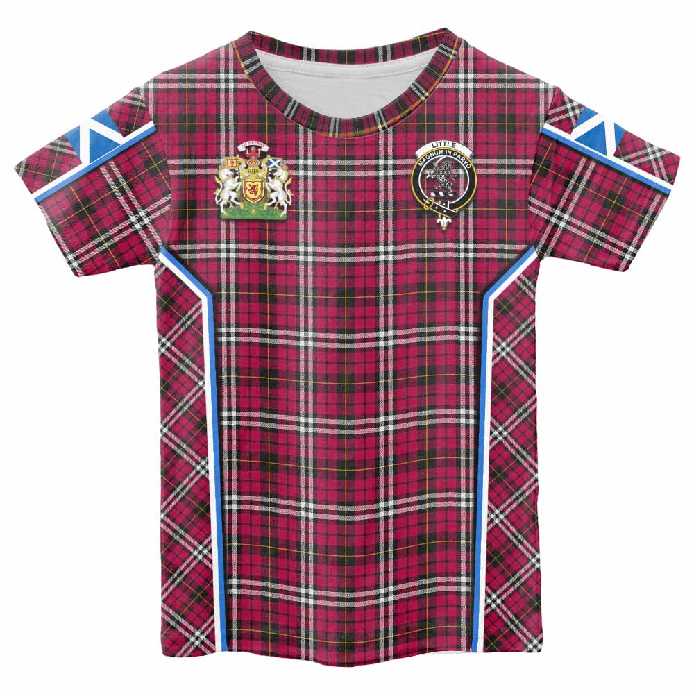 Little Tartan Crest Kid T-shirt Scotland Coat of Arm Flag Style - Tartan Vibes Clothing