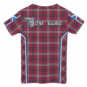 Little Tartan Crest Kid T-shirt Scotland Coat of Arm Flag Style - Tartan Vibes Clothing