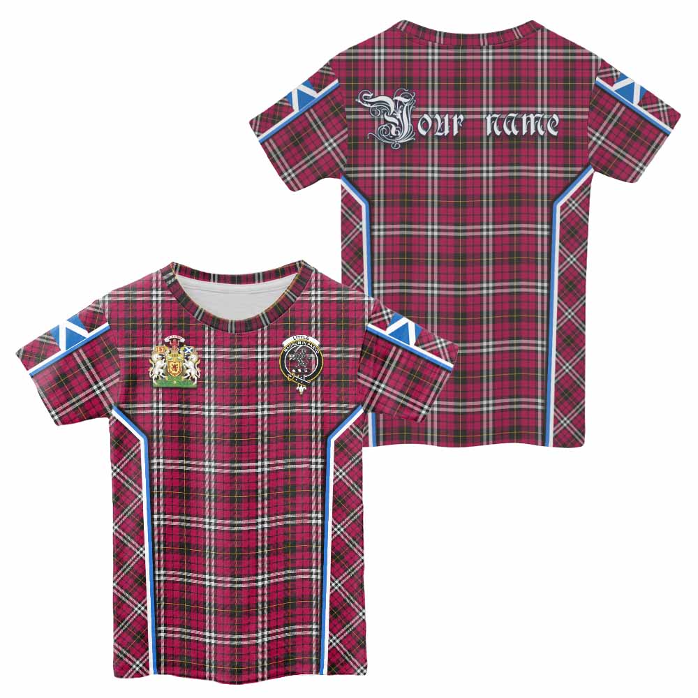 Little Tartan Crest Kid T-shirt Scotland Coat of Arm Flag Style - Tartan Vibes Clothing